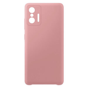 Etui Silicone+ z mikrofibrą do Xiaomi 11T/11T Pro nektarynka