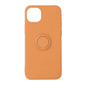 Etui Silicone Ring z uchwytem do Apple iPhone 13 pomarańczowe