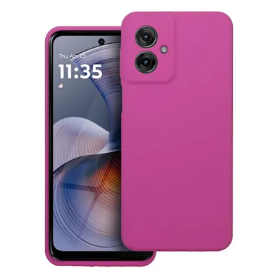 Etui Silicone+ z mikrofibrą do Motorola Moto G55 5G Fuksja