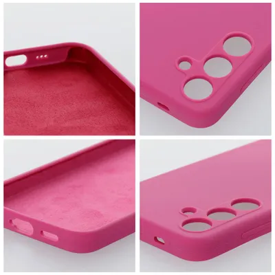 Etui Silicone+ z mikrofibrą do Motorola Moto G55 5G Fuksja - obrazek 2
