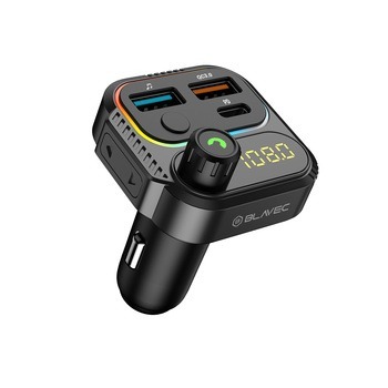 Blavec Transmiter FM Flash TR-01 MP3 Bluetooth 2xUSB + USB-C PD 36W QC3.0 18W czarny