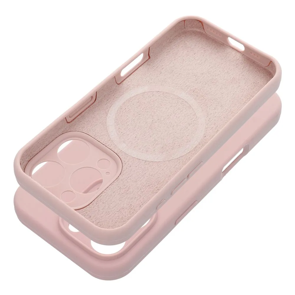 Etui Silicone+ MagSafe z mikrofibrą do Apple iPhone 16 pudrowy róż - obrazek 2