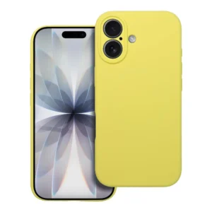 Etui Silicone+ MagSafe z mikrofibrą do Apple iPhone 17 żółte