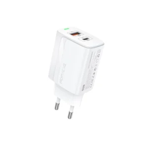 Foneng EU66 ładowarka sieciowa 20W USB+USB-C PD QC 3.0 biała