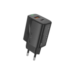 Foneng EU66 ładowarka sieciowa 20W USB+USB-C PD QC 3.0 czarna