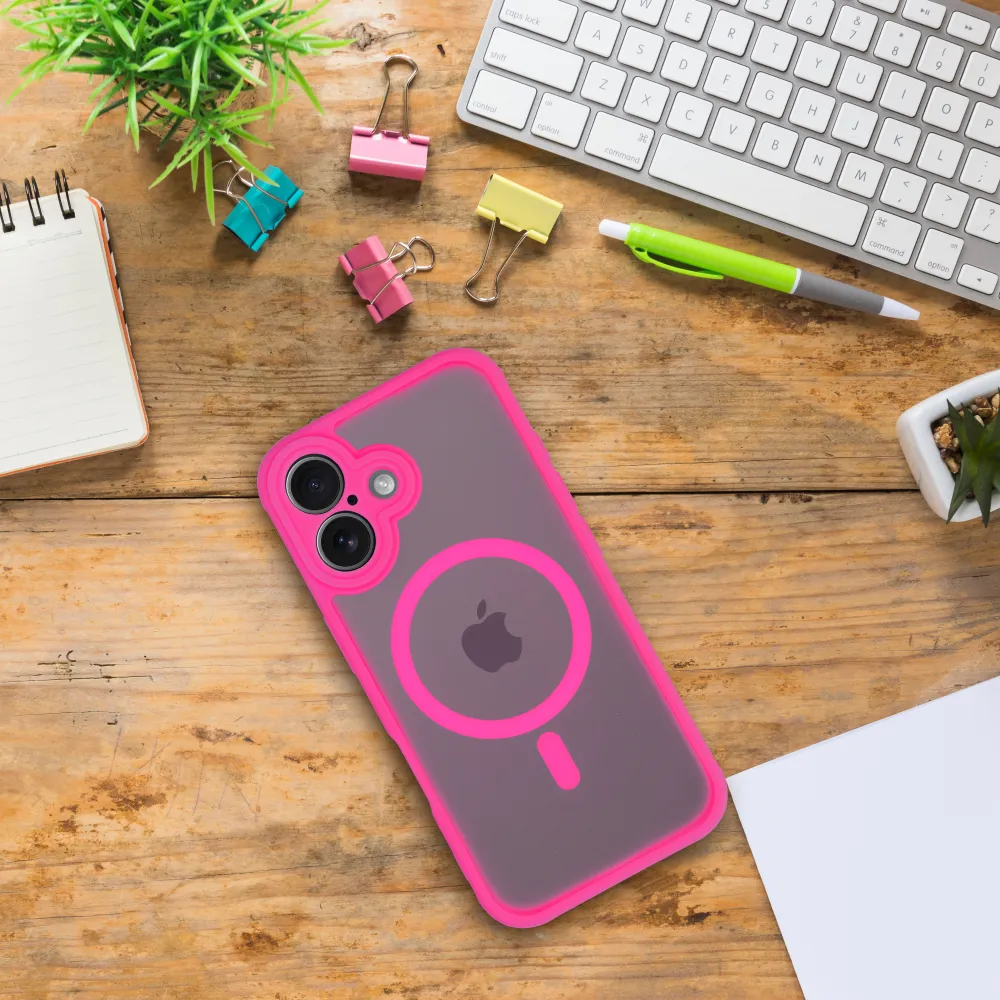 Etui Silicone Matte z MagSafe do Apple iPhone 14 Pro różowe - obrazek 2
