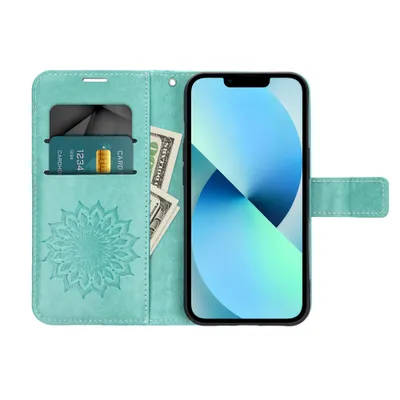 Etui zamykane Mezzo do Samsung Galaxy A17 4G/5G/A26 5G mandala zielony - obrazek 4