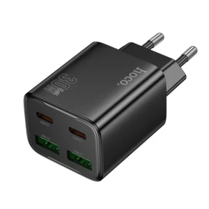 Hoco N56 ładowarka sieciowa 2xUSB-C + 2xUSB QC3.0 PD 3A 30W czarna