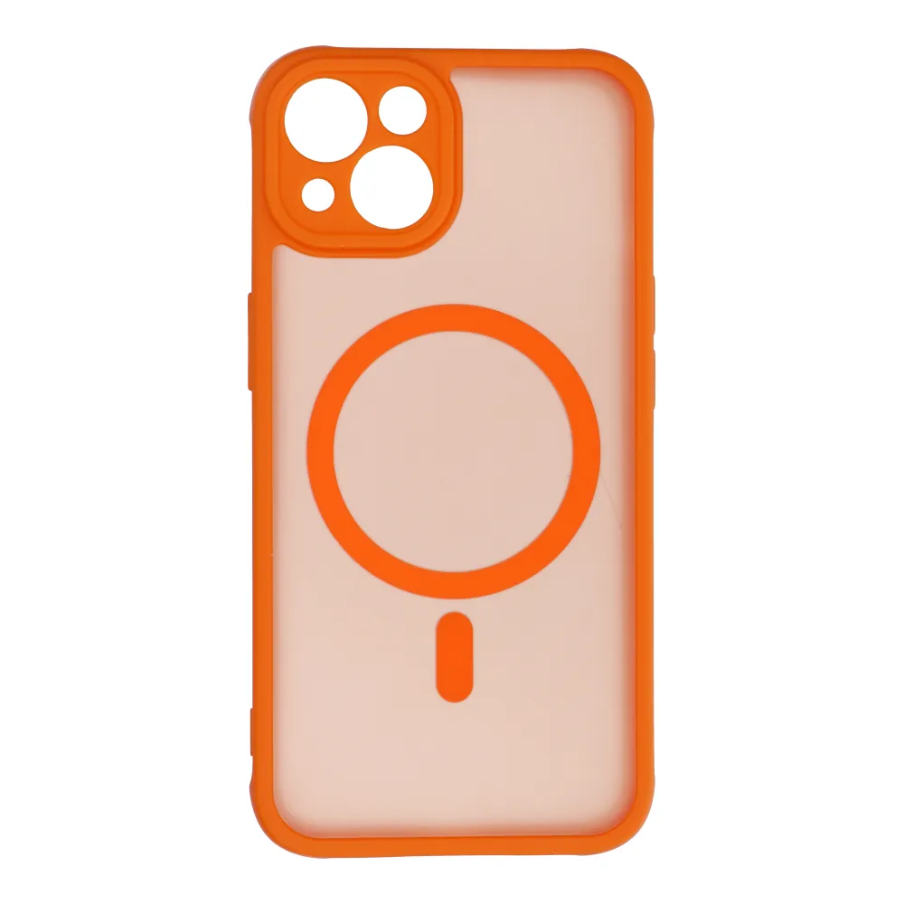 Etui Silicone Matte z MagSafe do Apple iPhone 15 pomarańczowe
