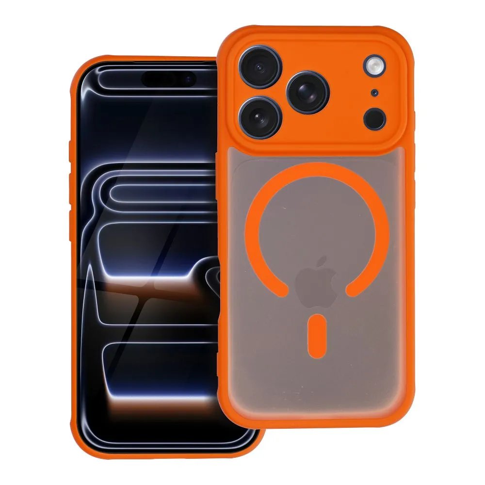 Etui Silicone Matte z MagSafe do Apple iPhone 17 Pro pomarańczowe