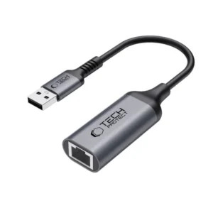 Tech-Protect Adapter UltraBoost USB-A 3.0 / Ethernet RJ45 1000Mbps - czarny