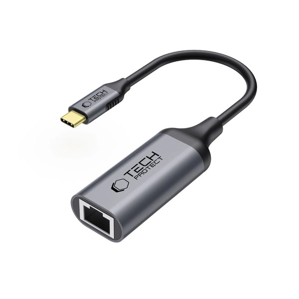 Tech-Protect Tech-Protect UltraBoost USB-C do Ethernet RJ45 1000Mbps - czarny