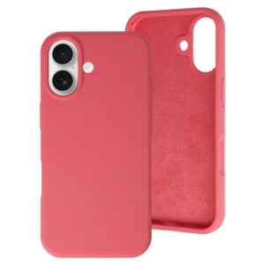 Etui Silicone+ MagSafe z mikrofibrą do Apple iPhone 17 czerwony