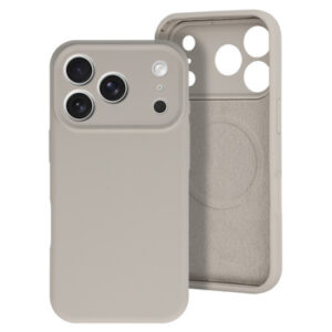 Etui Silicone+ MagSafe z mikrofibrą do Apple iPhone 17 Pro Max tytan