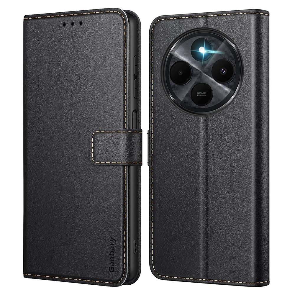Etui zamykane Ganbary do Xiaomi Redmi 14C/ Xiaomi Poco C75 czarne