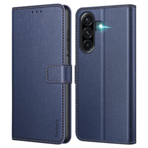 Etui zamykane Ganbary do Samsung Galaxy A15 4G/5G niebieskie