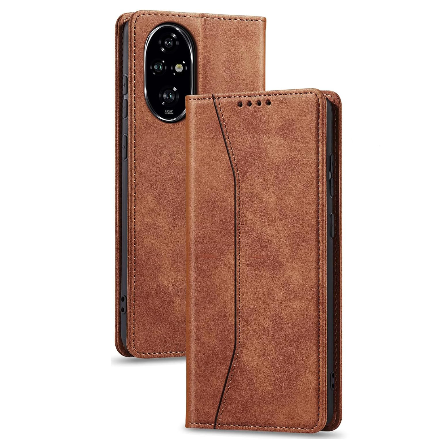Etui zamykane Jasonyu do Honor 300 Pro/Ultra Brązowe