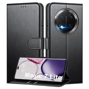 Etui zamykane Mofurd do Honor Magic 7 Lite (blokada RFID) czarne