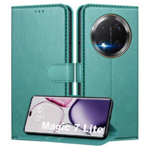 Etui zamykane Mofurd do Honor Magic 7 Lite (blokada RFID) zielone