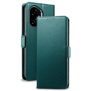 Etui zamykane Yunubeyii do Honor 300 Pro/Ultra zielone