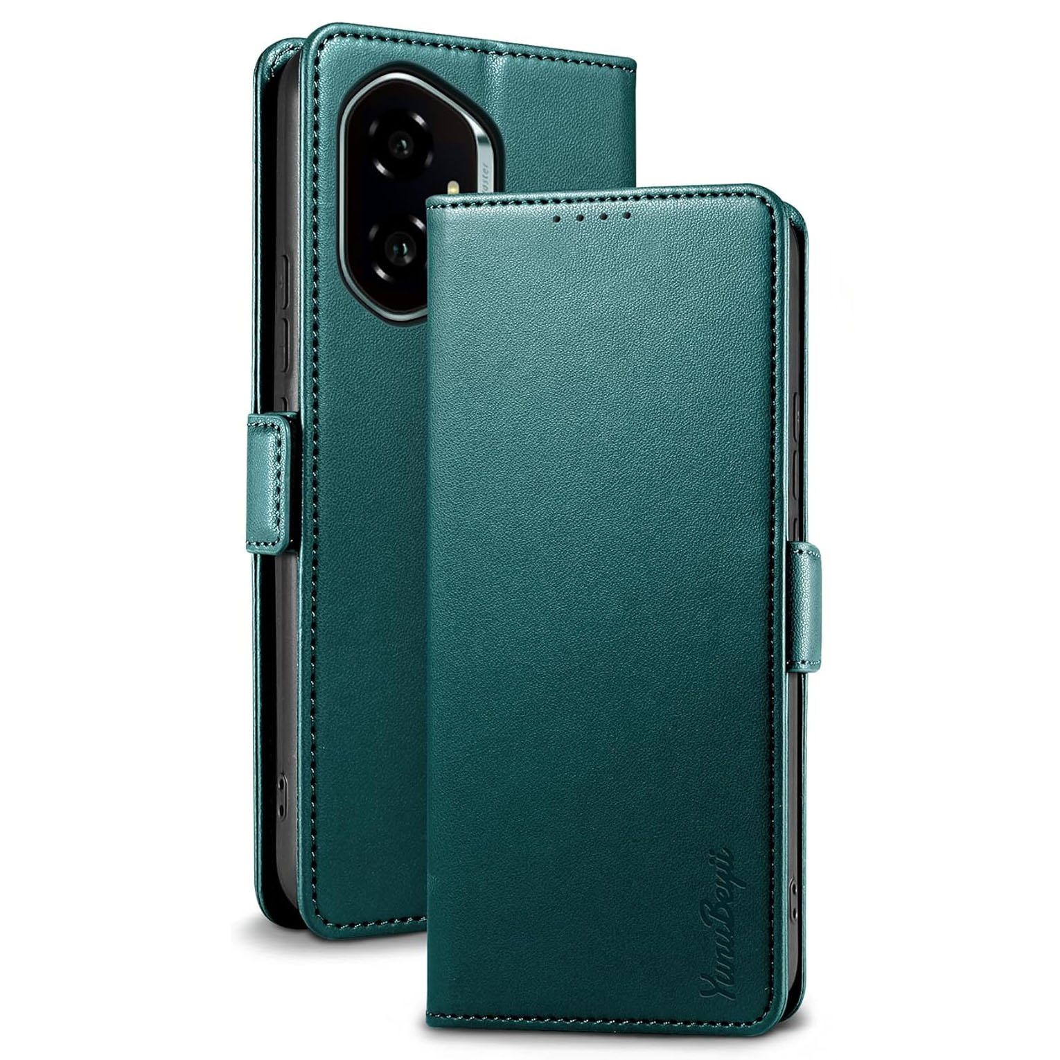 Etui zamykane Yunubeyii do Honor 300 Pro/Ultra zielone
