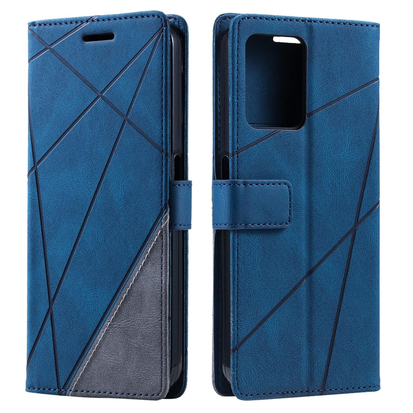 Etui zamykane Vankii do OPPO A15 niebieskie