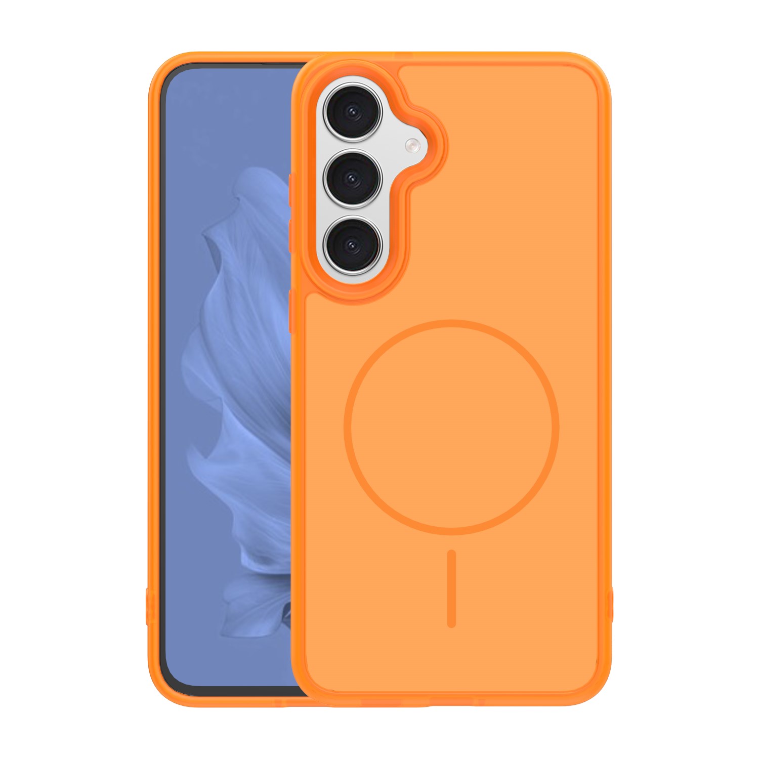 Etui Thin Mag do Samsung Galaxy S25 pomarańczowe