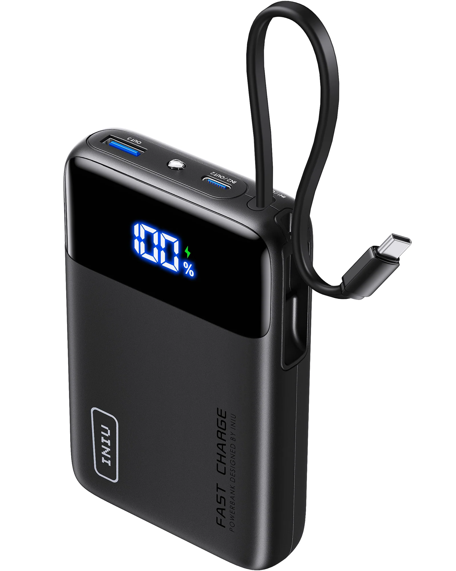 INIU Power Bank 20000mAh 45W z kablem USB C