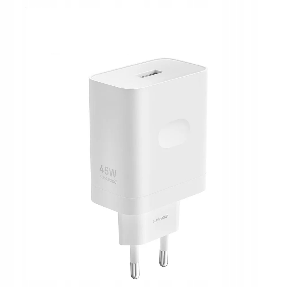 Oryginalna Ładowarka Sieciowa Oppo SuperVOOC VCB4JAEH 45W Power Adapter biała