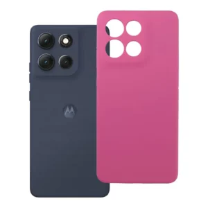 Etui Silicone+ z mikrofibrą do Motorola Moto G56 5G fuksja