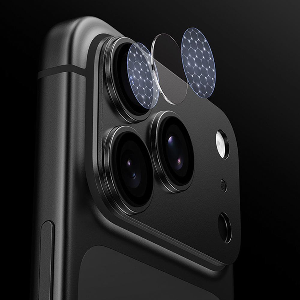 Benks Hartowane szkło Omni Warrior Metal Integrated AR Lens Protector na aparat do Iphone 18 Pro Czarne - obrazek 3